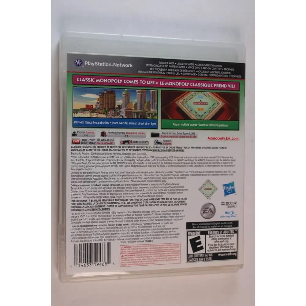 Monopoly Streets (Sony PlayStation 3, PS3) Authentic, Tested/Works